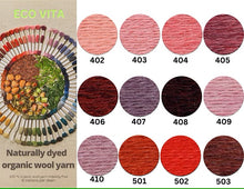 Load image into Gallery viewer, خيوط صوف عضوية مصبوغة طبيعياً Eco Vita Naturally Dyed Organic Wool Thread

