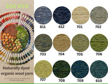 Load image into Gallery viewer, خيوط صوف عضوية مصبوغة طبيعياً Eco Vita Naturally Dyed Organic Wool Thread

